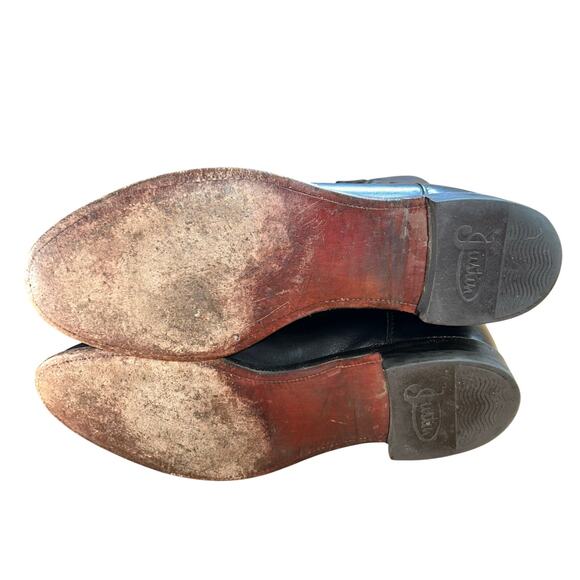 Justin 3133 Jackson Kipskin Cowboy Western Leather Roper Mens Boots Size 12 D - Picture 5 of 8